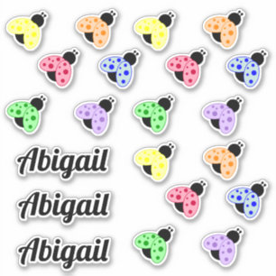 Multi Color Ladybugs Sticker