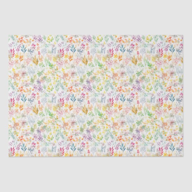 Multi-Color Layers of Lively Leaves Tissue Paper (Front)