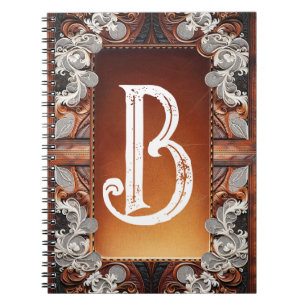 Multi Color Leather & Elegant Lace Rustic Wedding Notebook