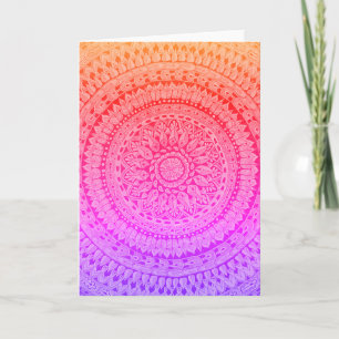Multi Color Mandala Original Art Card
