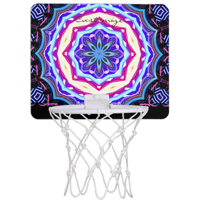 Multi Color Mandala Pattern Thunder Cove Mini Basketball Hoop