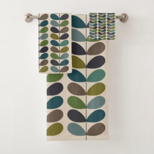 Multi-Color Modern multi stem kingfischer Bath Towel Set