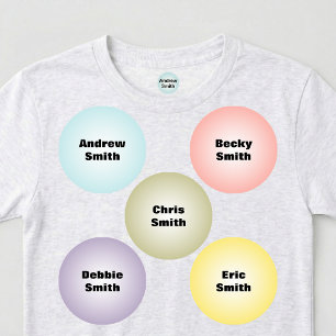 Multi Color Multi Name Kids' Labels