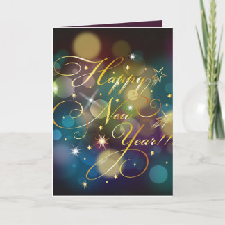 Multi color New year card