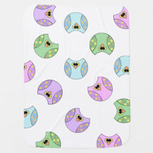 Multi Color Owl Unisex Baby Blanket