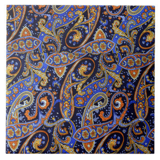 Multi-Color Paisley Pattern Ceramic Tile