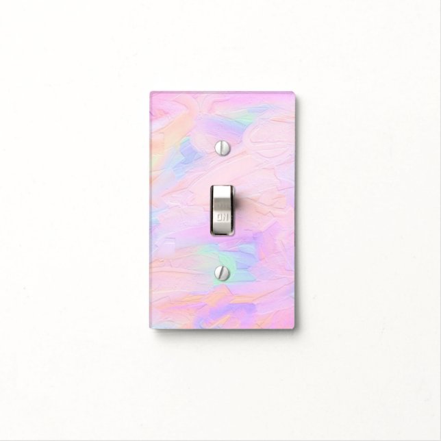 multi color pastel single light switch cover (In Situ)