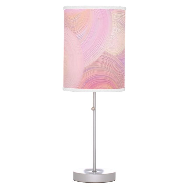 Multi color pastel swirl design table lamp (Front)