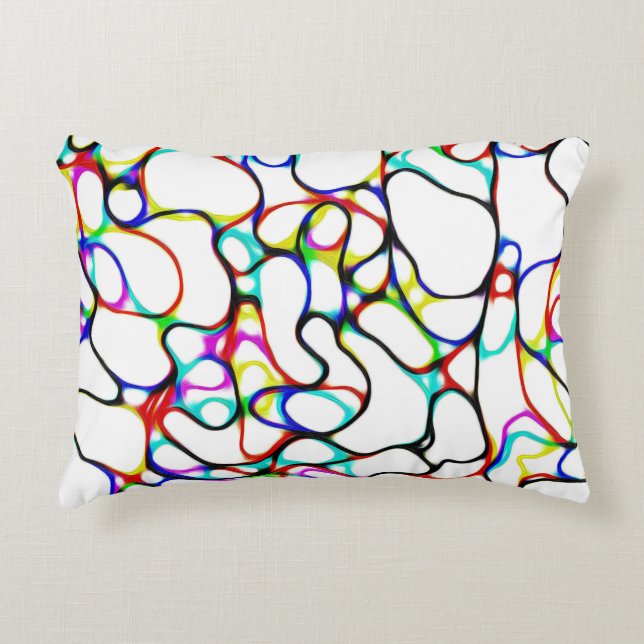 Multi-Color Pattern Cool Accent Pillow (Front)