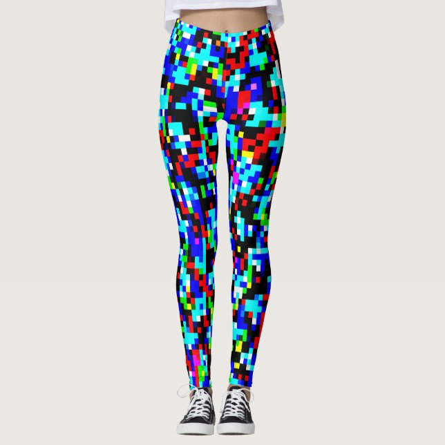 Multi-Color Pattern Cool Leggings (Front)