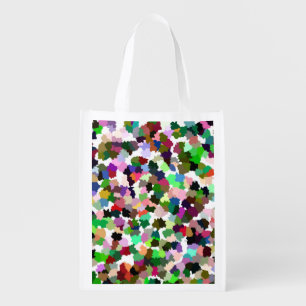 Multi-Color Pattern Cool Reusable Grocery Bag