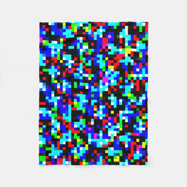 Multi-Color Pattern Fleece Blanket (Front)
