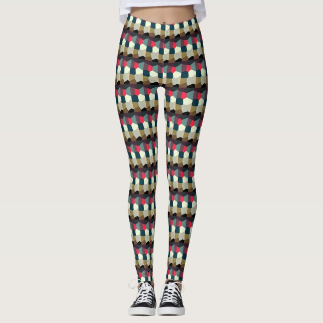 Multi-Color Pattern Leggings (Front)