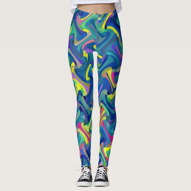 Multi-Color Pattern Leggings (Front)