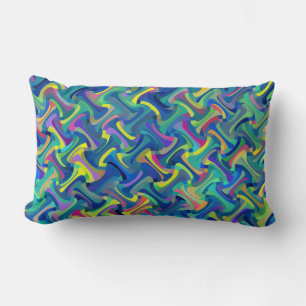 Multi-Color Pattern Lumbar Pillow
