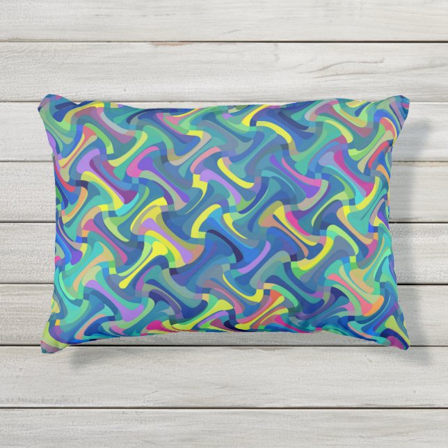 Multi-Color Pattern Outdoor Pillow (Front)