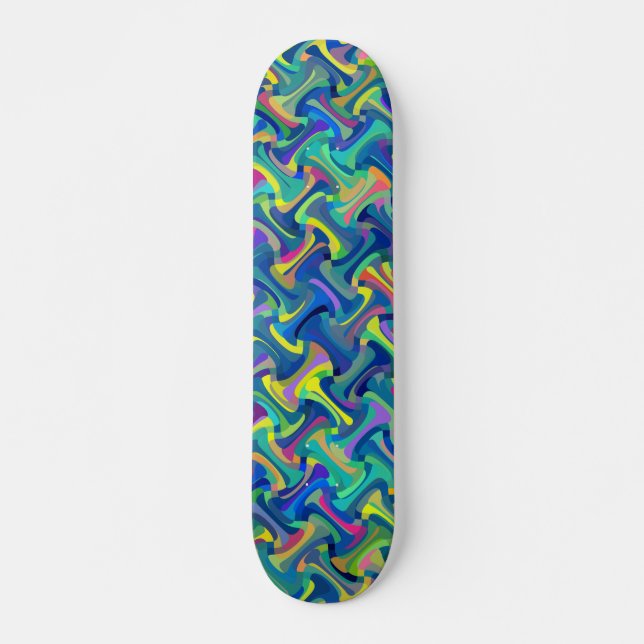 Multi-Color Pattern Skateboard Deck (Front)