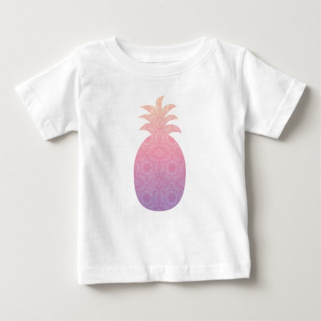 Multi Color Pineapple Tutu Baby T-Shirt (Front)