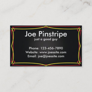 Multi Color Pinstripe Business Card