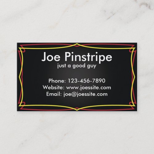 Multi Color Pinstripe Business Card
