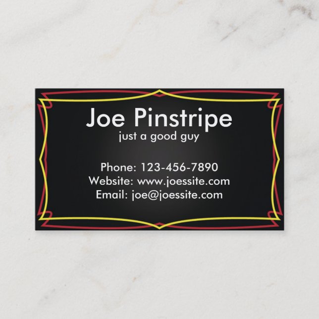 Multi Color Pinstripe Business Card (Front)
