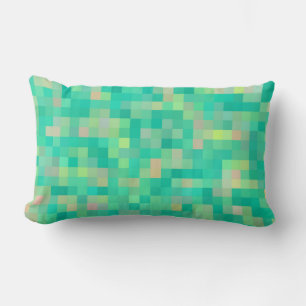 Multi-Color Plaid Pattern Lumbar Pillow