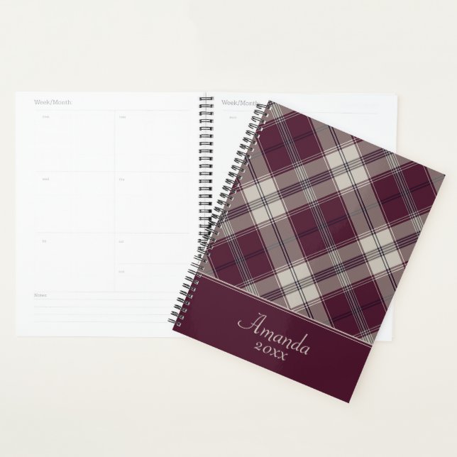 Multi-Color Plaid Planner (Display)