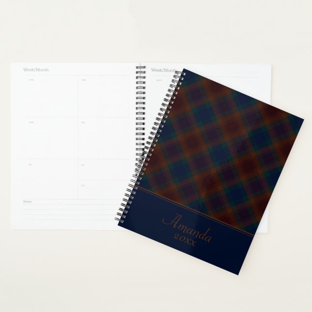 Multi-Color Plaid Planner (Display)