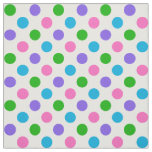 Multi-Color Polka-Dots | Pink Purple Green Blue Fabric
