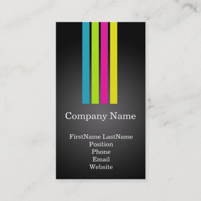 Multi-Color Professional Business Cards (Front)