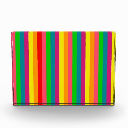 Multi Color Rainbow Vertical Stripes Pattern Award
