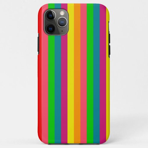 Multi Color Rainbow Vertical Stripes Pattern iPhone 11 Pro Max Case