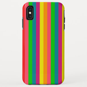 Multi Color Rainbow Vertical Stripes Pattern iPhone XS Max Case