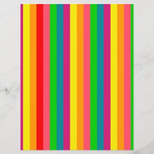 Multi Color Rainbow Vertical Stripes Pattern Flyer