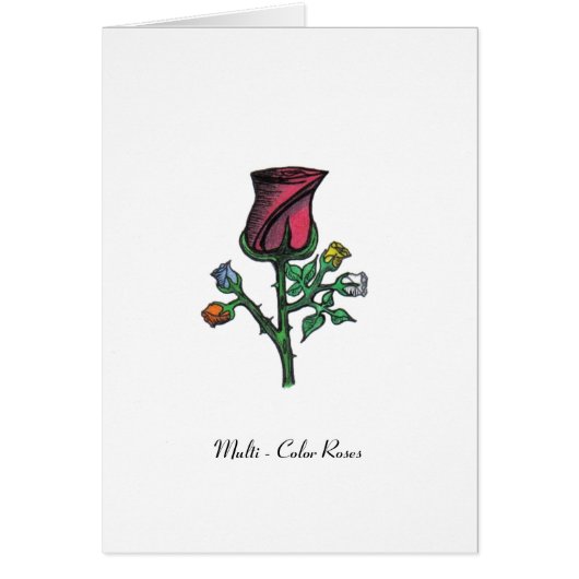 Multi - Color Roses Cards (Front)