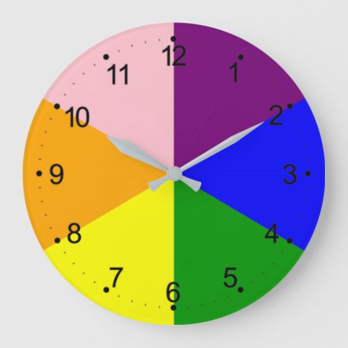 Multi Color Round Clock