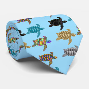 Multi-color Sea Turtles Thunder_Cove Neck Tie