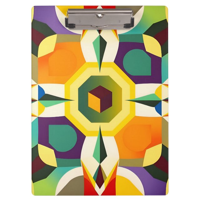 Multi Color Shape 1 Clipboard (Front)