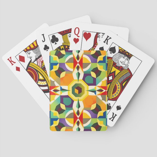 Multi Color Shape 1 Poker Cards (Back)