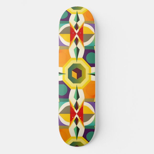 Multi Color Shape 1 Skateboard (Front)