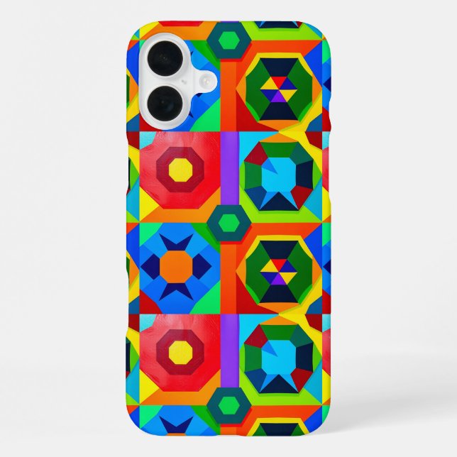 Multi Color Shapes 2 Iphone Case (Back)