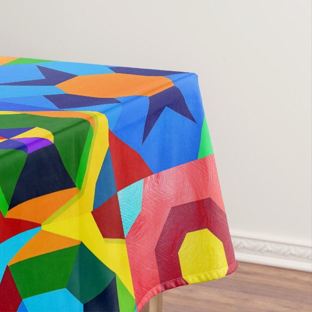 Multi Color Shapes 2 Tablecloth (In Situ)