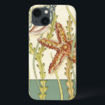 Multi-Color Shell Party iPhone 13 Case<br><div class="desc">Charikilia Zarris is a talented artist know for her ocean artwork. Her images are peaceful and calm relaxing you with every picture. Get this nautical piece of artwork with a starfish and a Conch shell being the center of it all, bordered with beautiful kelp. This image will look great on...</div>