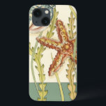 Multi-Color Shell Party iPhone 13 Case<br><div class="desc">Charikilia Zarris is a talented artist know for her ocean artwork. Her images are peaceful and calm relaxing you with every picture. Get this nautical piece of artwork with a starfish and a Conch shell being the center of it all, bordered with beautiful kelp. This image will look great on...</div>
