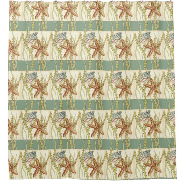 Multi-Color Shell Party Shower Curtain (Front)