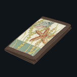 Multi-Color Shell Party Tri-fold Wallet<br><div class="desc">Charikilia Zarris is a talented artist know for her ocean artwork. Her images are peaceful and calm relaxing you with every picture. Get this nautical piece of artwork with a starfish and a Conch shell being the center of it all, bordered with beautiful kelp. This image will look great on...</div>