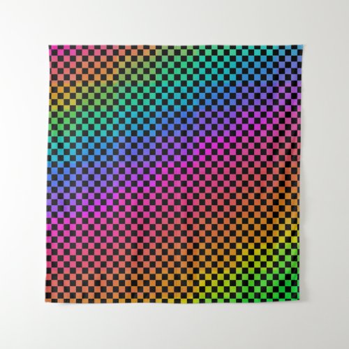 Multi Color Small Checkered Design Backdrop