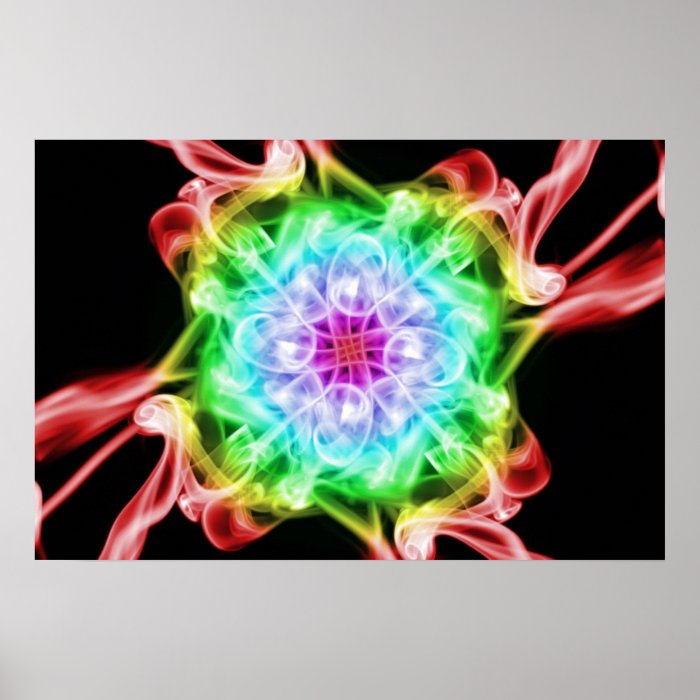 Multi Color Smoke Rainbow Poster