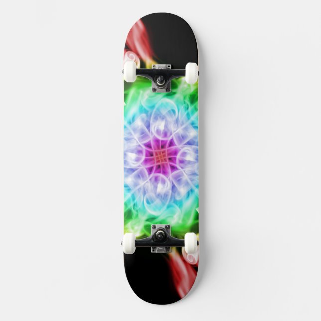 Multi-Color Smoke Rainbow Skateboard (Front)