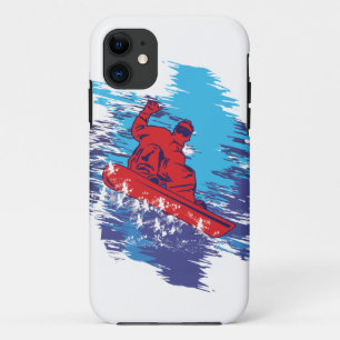 Multi Color Snowbarder Cathching High Snow Drifts iPhone 11 Case